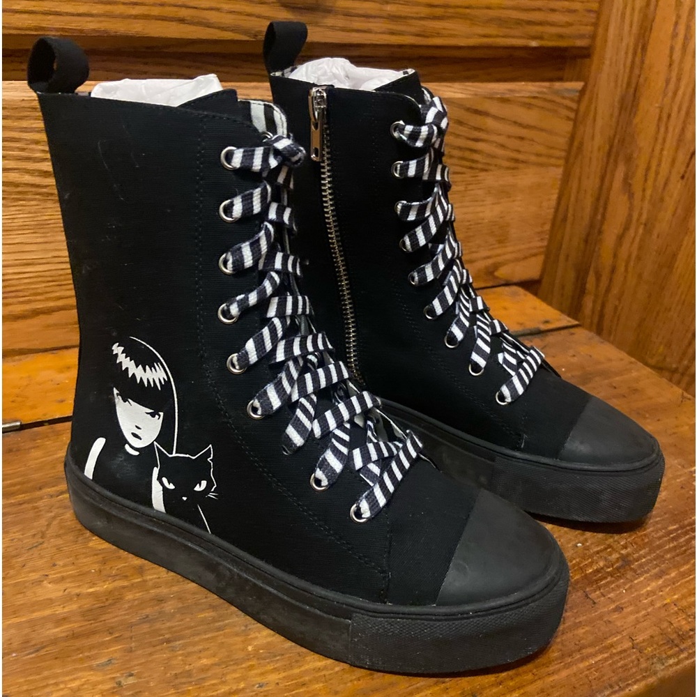 Dolls Kill Emily the Strange Sneaker Boots.         Size 7 NWT